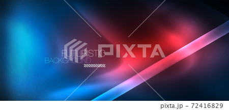 Neon geometric abstract background. Triangles with color glowing light effects in the dark. Vector illustration for covers, banners, flyers and posters and other 72416829