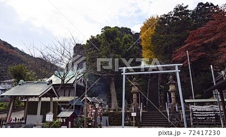 神奈川県横須賀市パワースポット走水神社の冬 神奈川県横須賀市パワースポット走水神社の冬 72417230