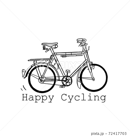 サイクリングのための自転車のイラストのイラスト素材