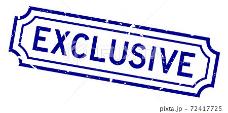 Grunge blue exclusive word rubber business seal stamp on white background Grunge blue exclusive word rubber business seal stamp on white background 72417725