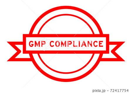 Round vintage label banner in red color with word GMP (Abbreviation good manufacturing practice) on white background Round vintage label banner in red color with word GMP (Abbreviation good manufacturing practice) on white background 72417754