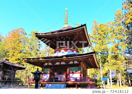 高野山・冬の風景 72418112