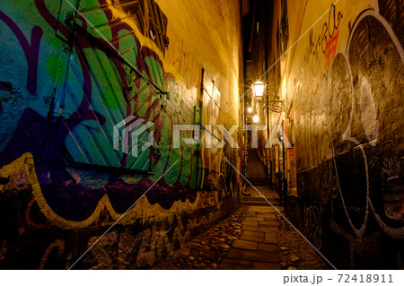 スウェーデンの公道で最も狭い道として有名なモーテン・トローツィグ・グレン通り 72418911