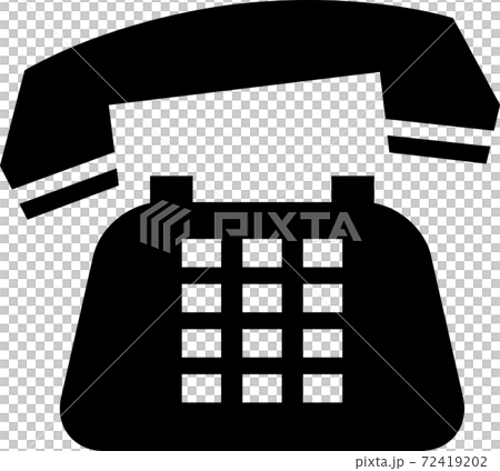 シンプルな固定電話のアイコン 72419202