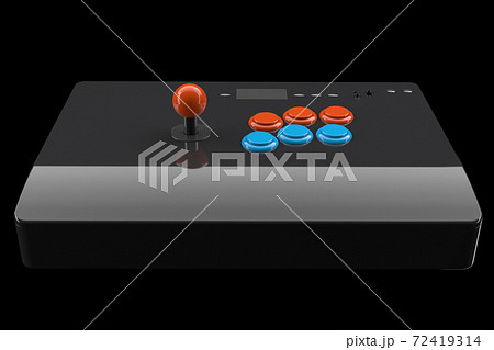 Vintage arcade stick with joystick and tournament-grade buttons 72419314