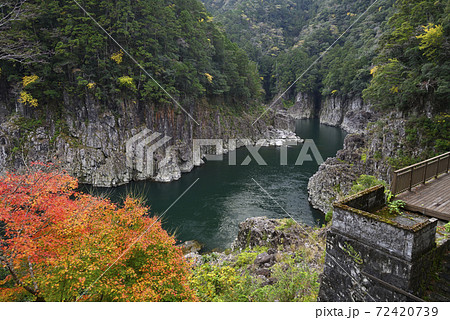 瀞峡 瀞八丁 奈良県吉野郡十津川村 の写真素材