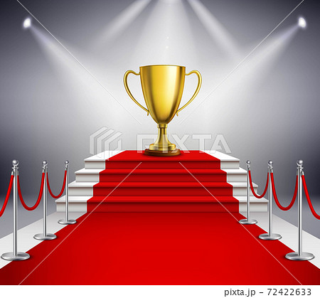 Red Carpet With Trophy 72422633