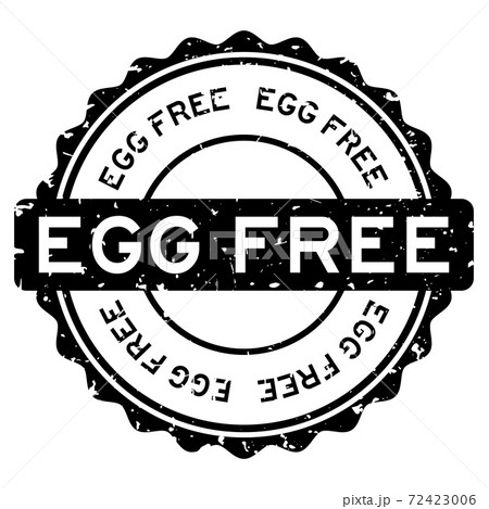 Grunge black egg free word round rubber seal stamp on white background Grunge black egg free word round rubber seal stamp on white background 72423006
