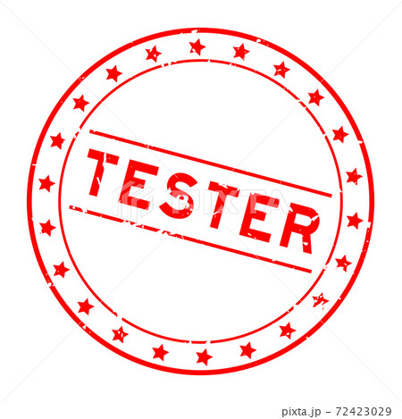 Grunge red tester word round rubber seal stamp on white background Grunge red tester word round rubber seal stamp on white background 72423029