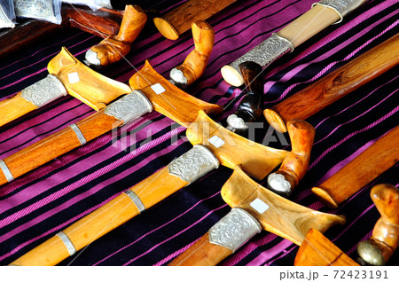 SEREMBAN, MALAYSIA -MAY 01, 2017: Keris is a traditional weapon of the Malay community in Malaysia. Made manually by using the selected iron. The handle is made of wood or ivory. 72423191