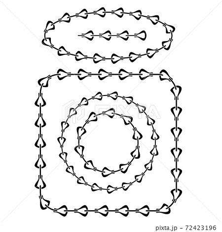 Set of Different Chain Frames Isolated on White Background Set of Different Chain Frames Isolated on White Background 72423196