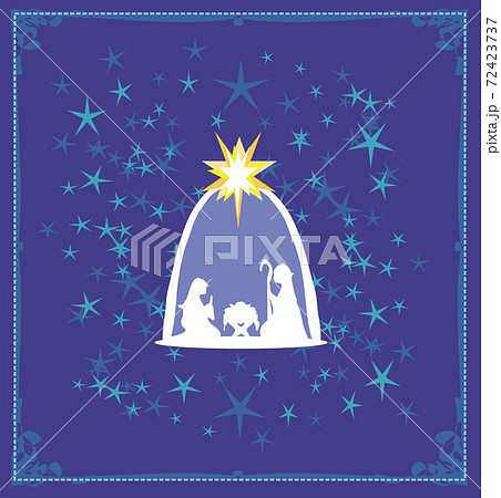 Birth of Jesus in Bethlehem - abstract, artistic card Birth of Jesus in Bethlehem - abstract, artistic card 72423737