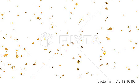 紙吹雪 金色 パーティクル キラキラ 透過背景 別verあり のイラスト素材