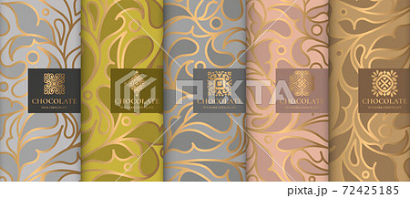 Luxury packaging design of chocolate bars.  72425185