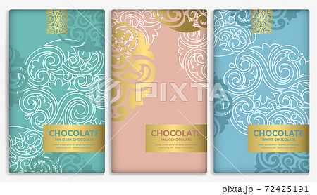 Luxury packaging design of chocolate bars.  72425191