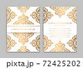 Gold and white vintage greeting card design.  72425202