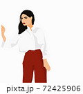 Set of Fashion girls flat minimalistic illustration 72425906