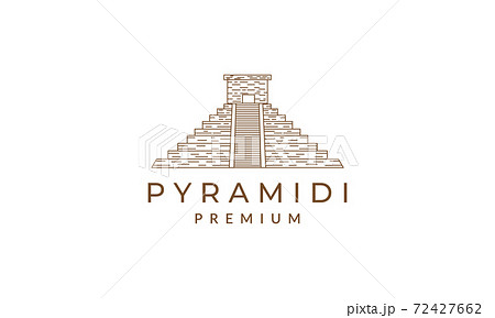vintage line triangle pyramid building logo vector icon illustration design 72427662