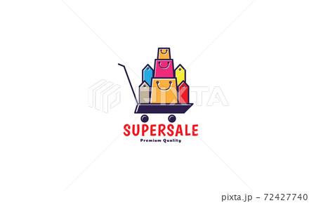 buy up shopping bag and shop chart abstract logo vector icon illustration design 72427740