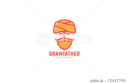 old man with culture hat Indonesian logo vector icon illustration design 72427745