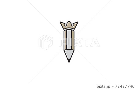 creative pencil with crown abstract logo vector icon illustration design 72427746