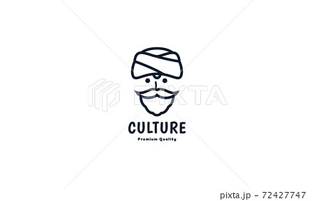 old man with culture hat Indonesian logo vector icon illustration design 72427747