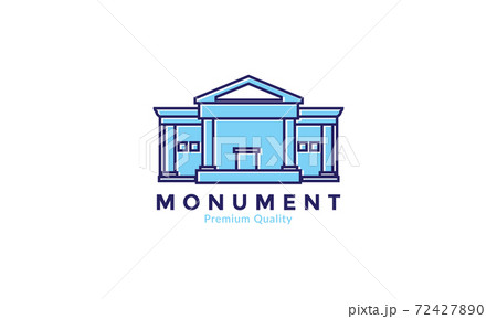 simple monument line modern colorful logo vector icon design illustration 72427890