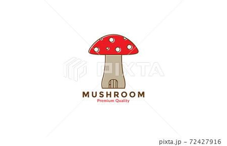 mushroom with door home  logo vector icon design illustration 72427916