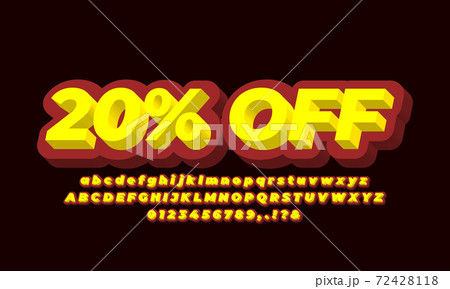 yellow and copper 3d text effect or font alphabet design modern 72428118