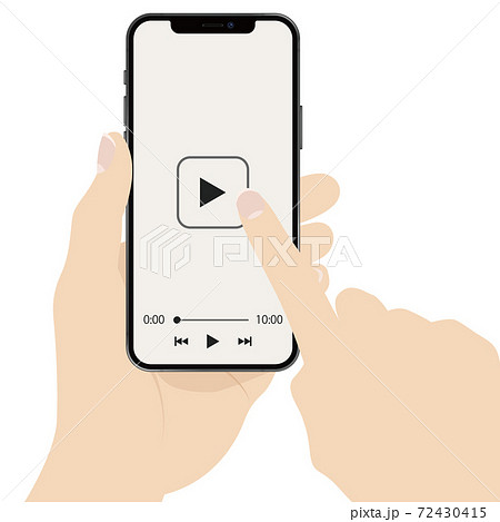 スマートフォン　動画再生 72430415