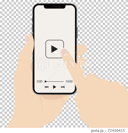 スマートフォン　動画再生 72430415