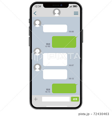 スマートフォン（SNS） 72430463