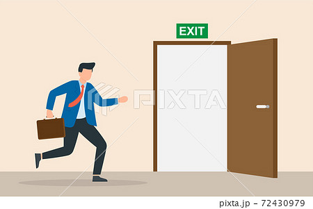 man opening office door