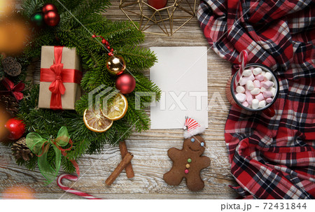 letter to Santa or greeting card. Christmas and holiday concept 72431844