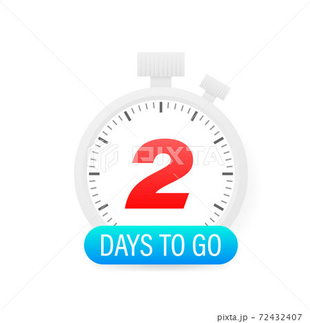Two days to go timer icon on white background.のイラスト素材 [72432407] - PIXTA
