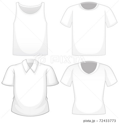 different white shirts