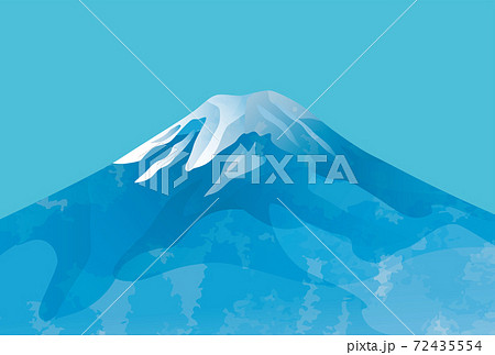 日本　富士山の美しい和風イメージ背景イラスト 72435554