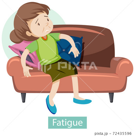 Medical infographic of fatigue symptoms 72435596