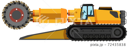Coal mining roadheader isolated 72435838