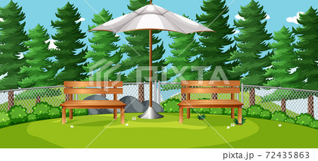 Nature park picnic empty scene 72435863