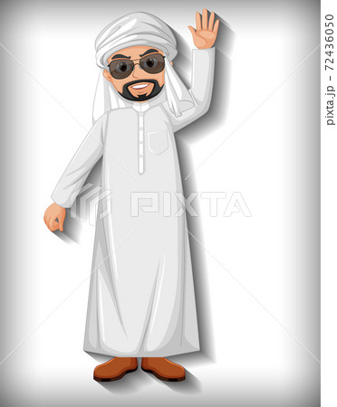 Arab man cartoon character 72436050