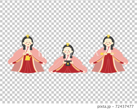 ひな祭り　三人官女 72437477