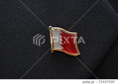 Bahrain Flag lapel in on a suit 72437597