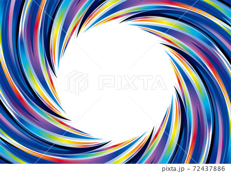 カラフルなサークルの渦巻きフレーム 72437886