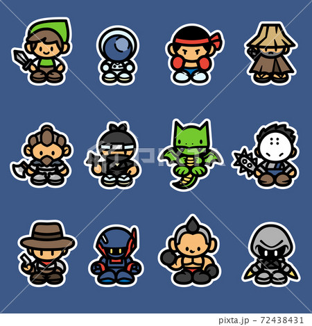 Set of game characters, Vector illustration 72438431