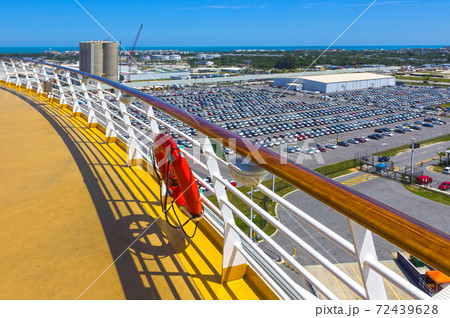 Cape Canaveral, USA. The arial view of port Canaveral from cruise ship 72439628