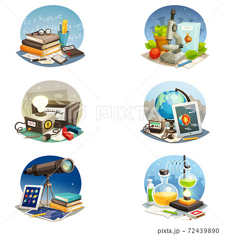 Science Cartoon Set Science Cartoon Set 72439890