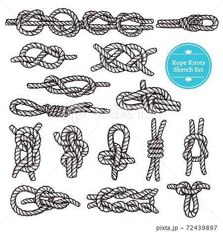 Rope Knots Sketch Set 72439897