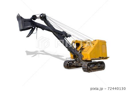 Old big dredge digs a iron ore 72440130