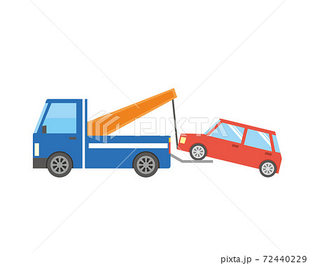 レッカー車で運ばれる車のイメージ 72440229